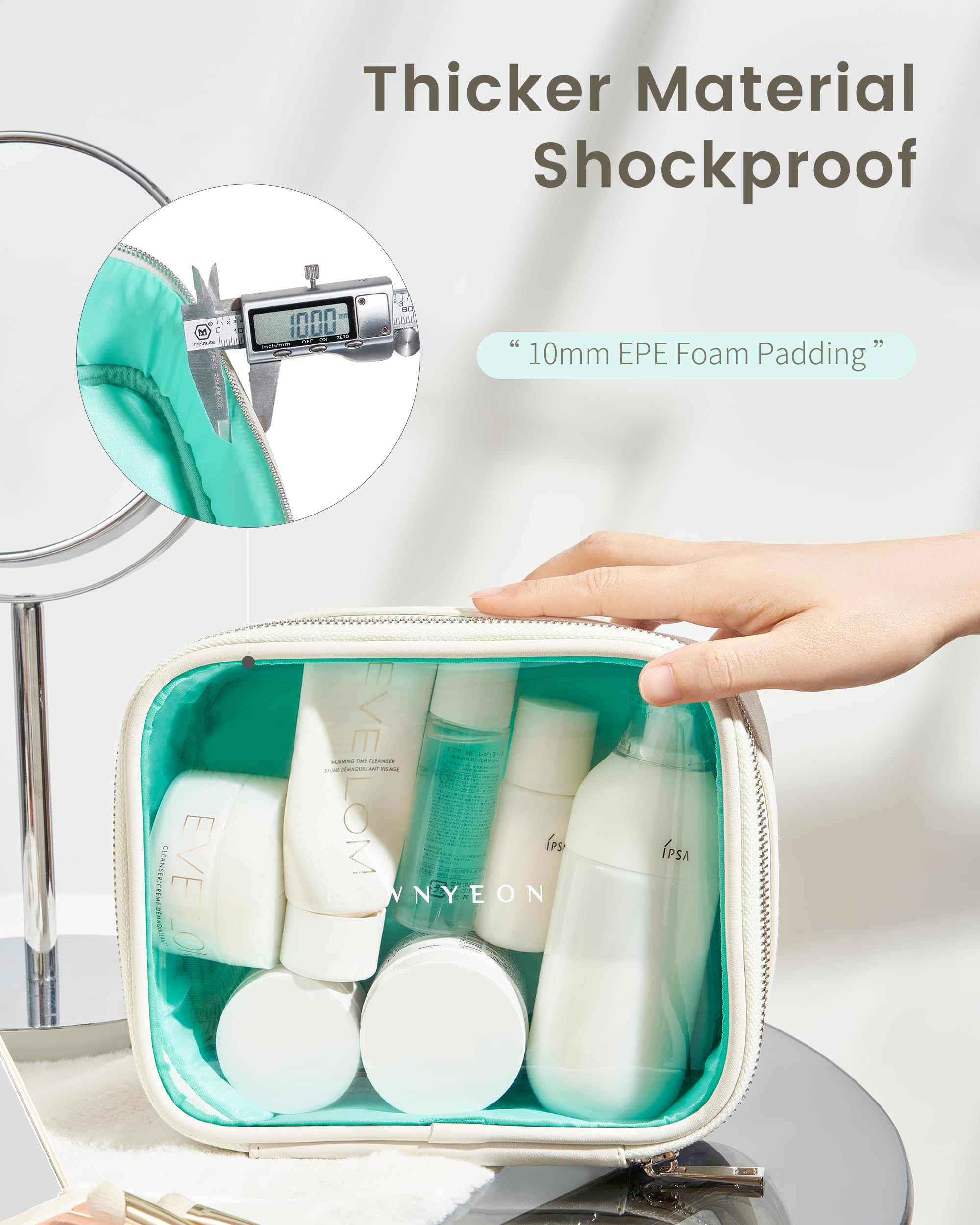ROWNYEON mini TSA-friendly pouch clear pouch ideal for security lines and quick access