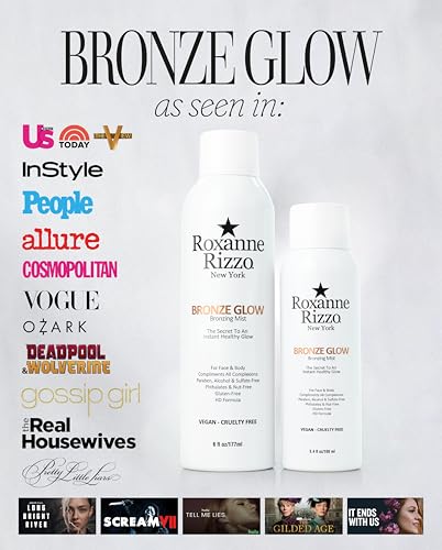 Roxanne Rizzo Bronze Glow body spray delivering buildable bronze without streaks