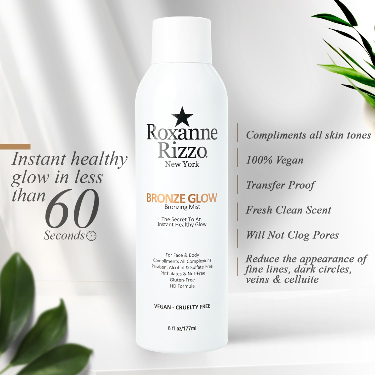 Roxanne Rizzo Bronze Glow Duo body application highlights even coverage.