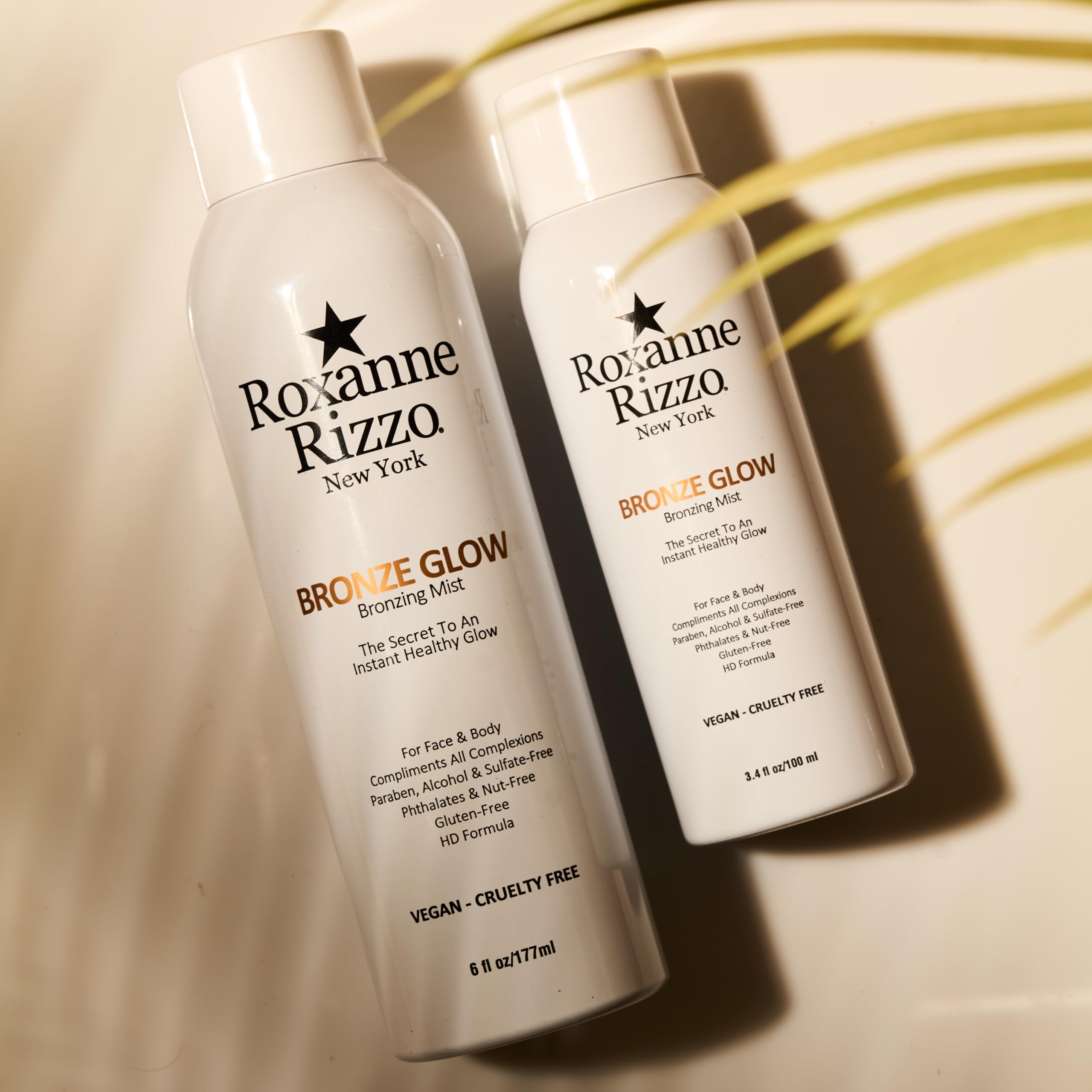 Roxanne Rizzo Bronze Glow Duo TSA-friendly travel size for on-the-go glow.