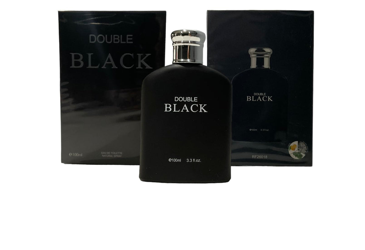 Royal Fragrance Double Black bottle front view for daily elegance.
