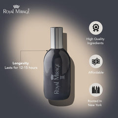 Royal Mirage II jasmine-note close-up emphasizes floral mid-notes for everyday refinement.