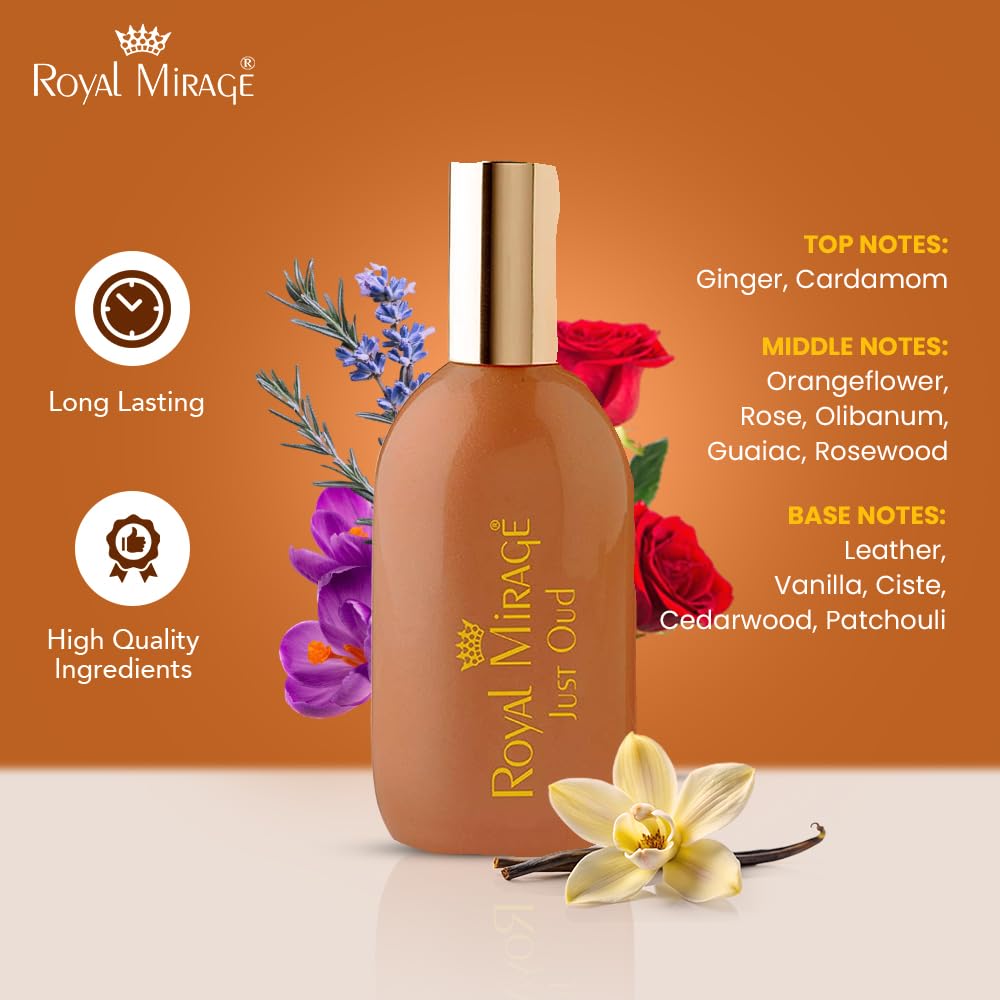 Royal Mirage Just Oud wood texture close-up reflecting oud-inspired notes