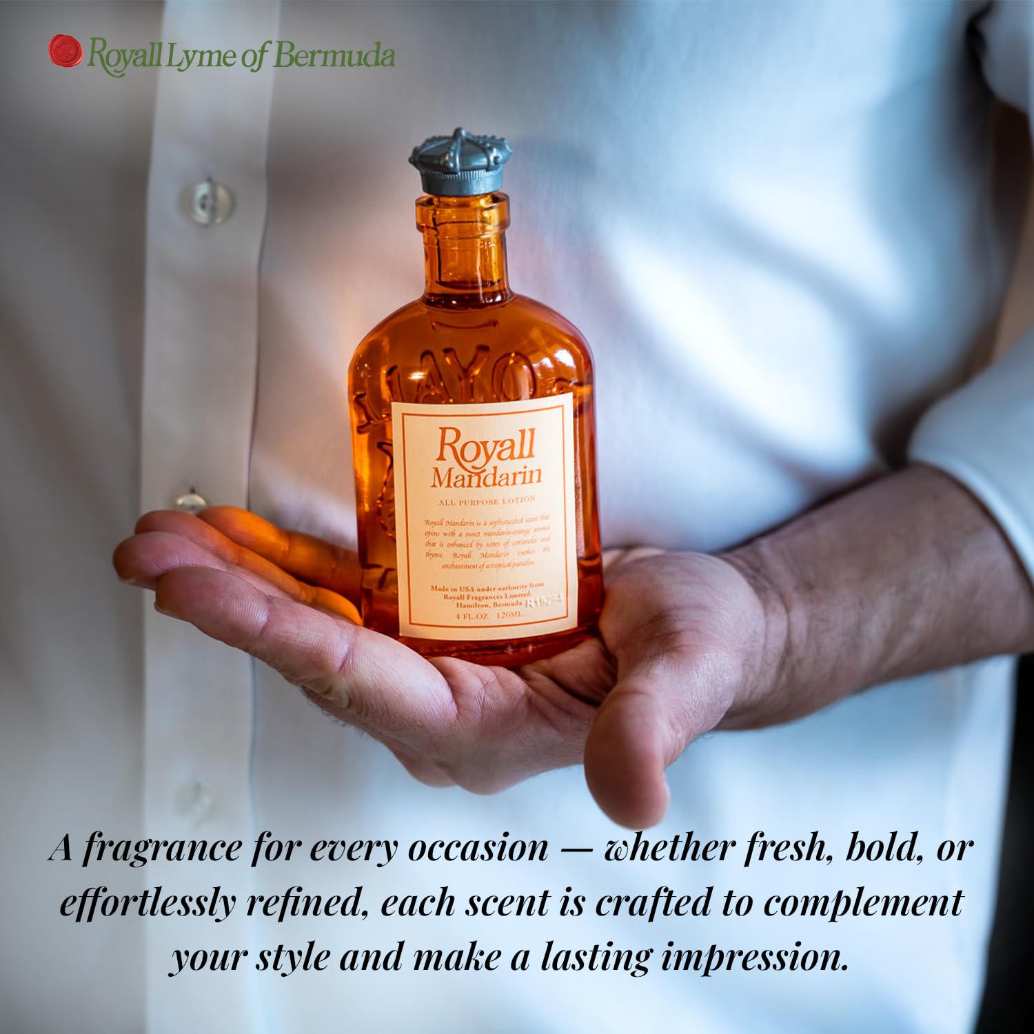 Royall Mandarin evokes Bermuda sunrise with warm tropical tones.