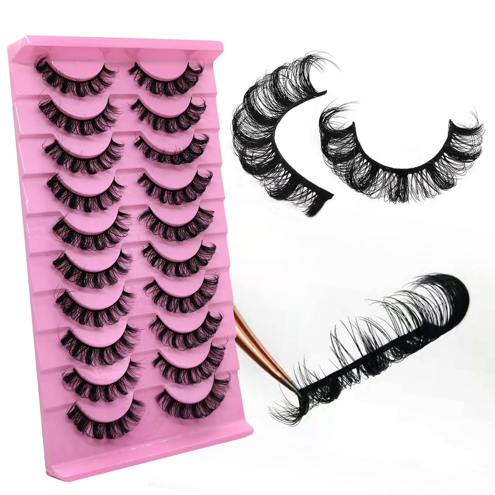 royaomis 10pairs 3d russian strip lashes dd curl—bold definition for daily dramatic eyes.