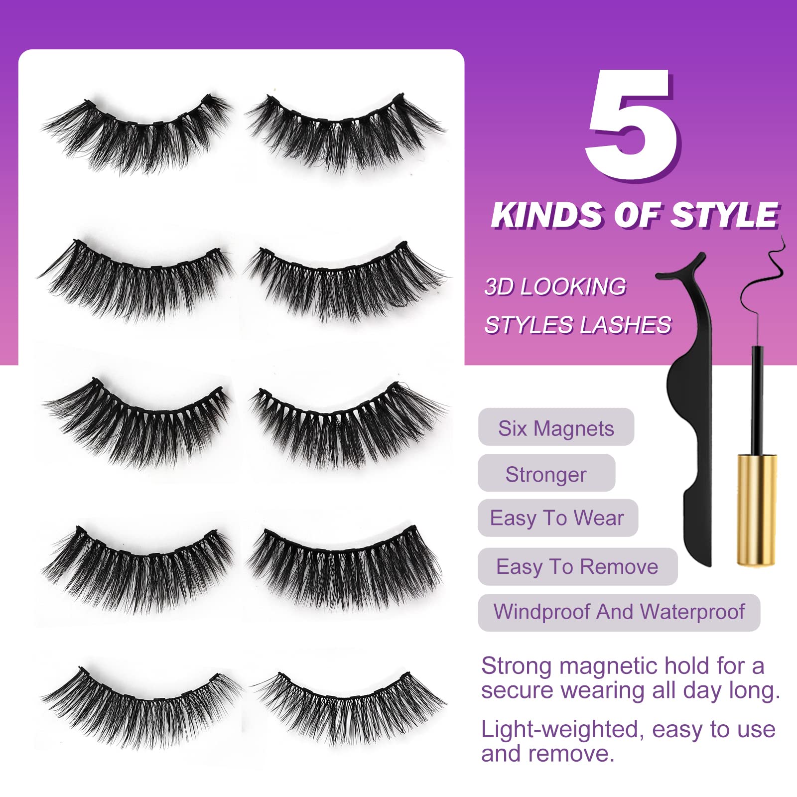 Royaomis easy-apply remove magnetic eyeliner closeup emphasizes quick removal