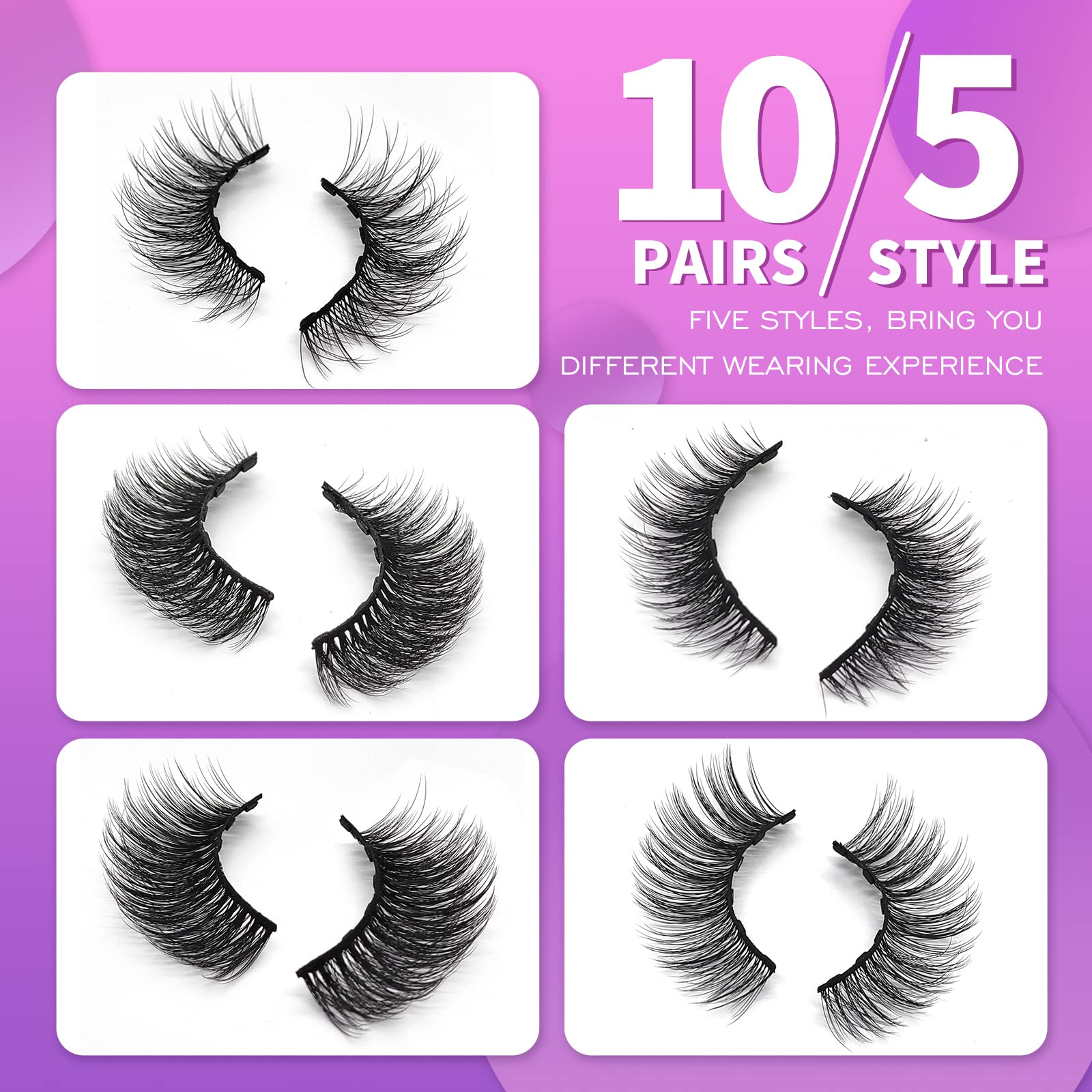 Royaomis magnetic eyelashes kit enables quick, glue-free application for busy mornings.