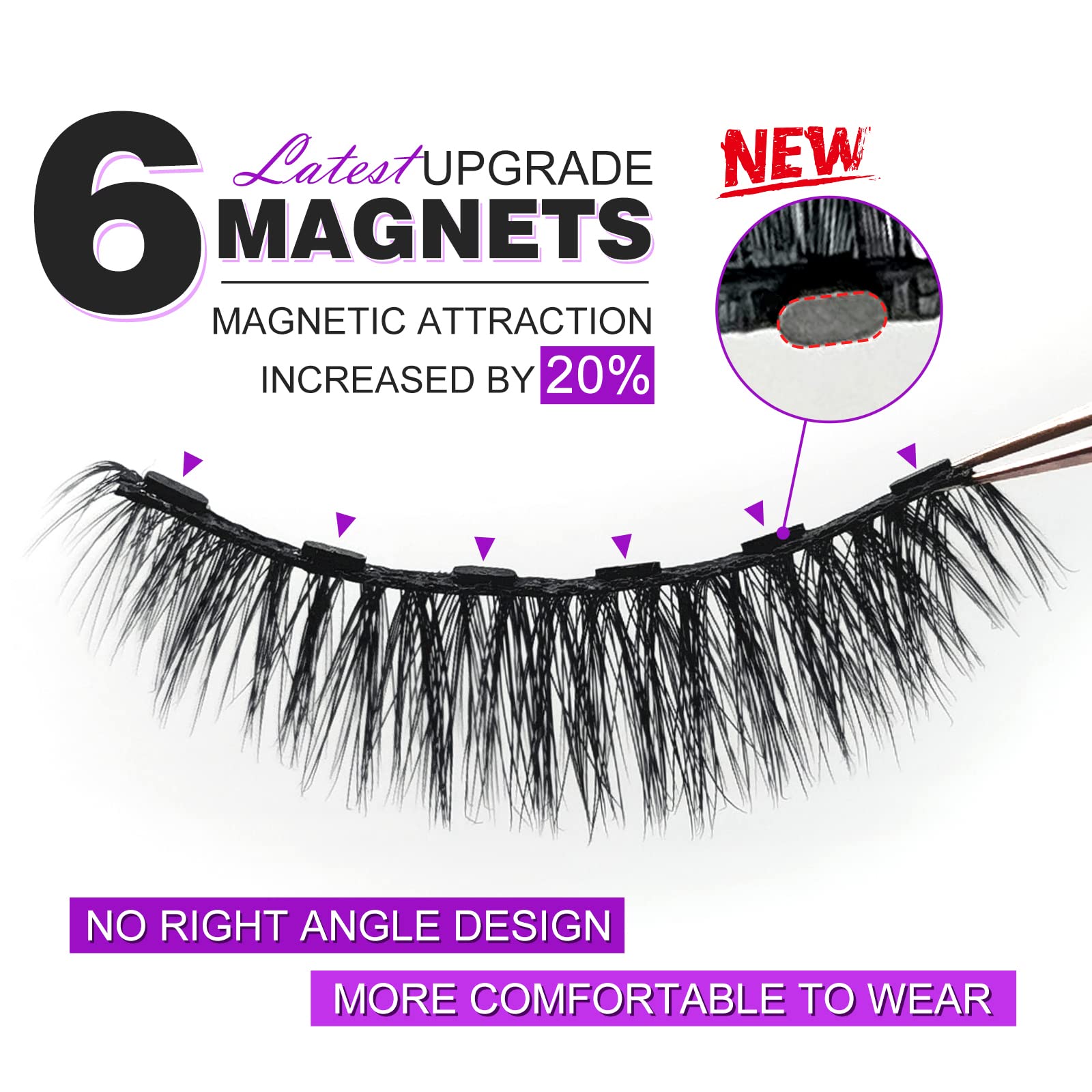 Royaomis magnetic eyeliner application closeup showing precise line for easy wear