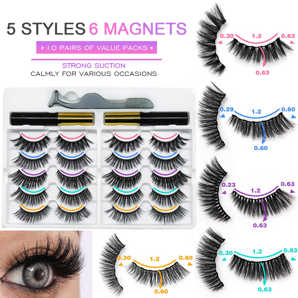 Royaomis six magnets upgrade lash architecture closeup demonstrates stronger hold