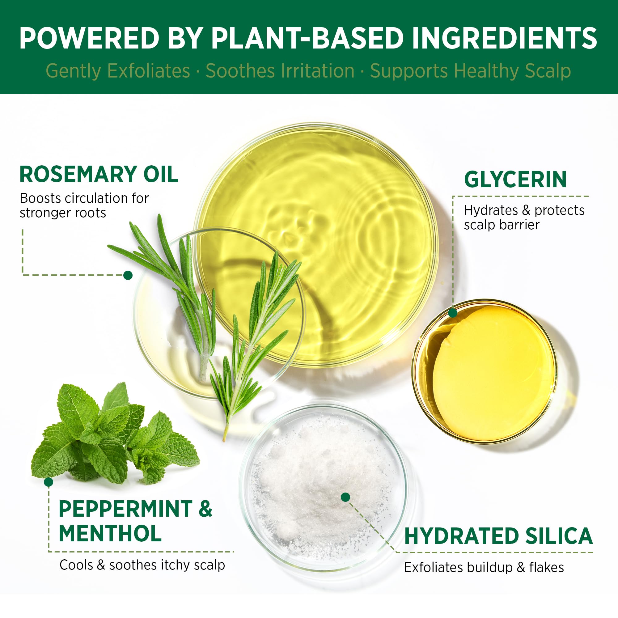 RoyceDerm mint cooling close-up with peppermint for soothing scalp relief