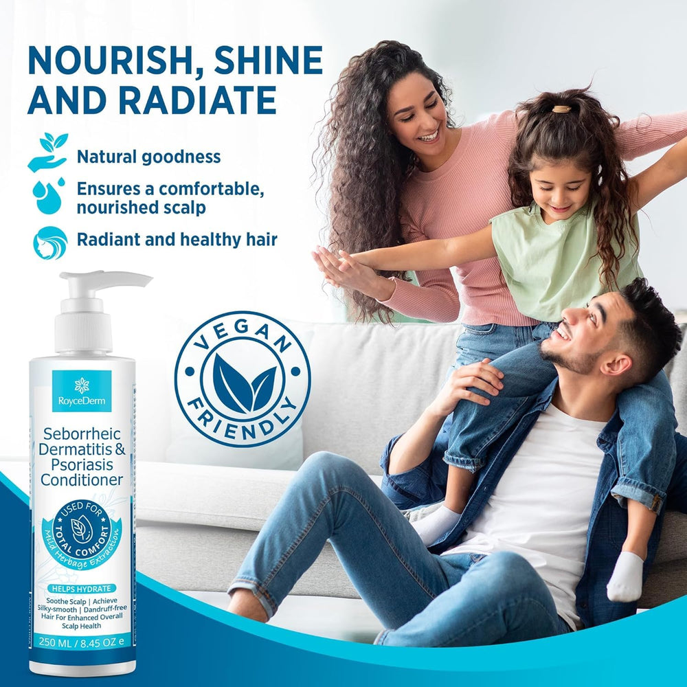 Roycederm scalp-care-ritual shows routine steps for a healthier scalp.