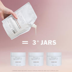 Roze + Quartz Original Hair Mask jar close-up showing creamy texture for deep conditioning.