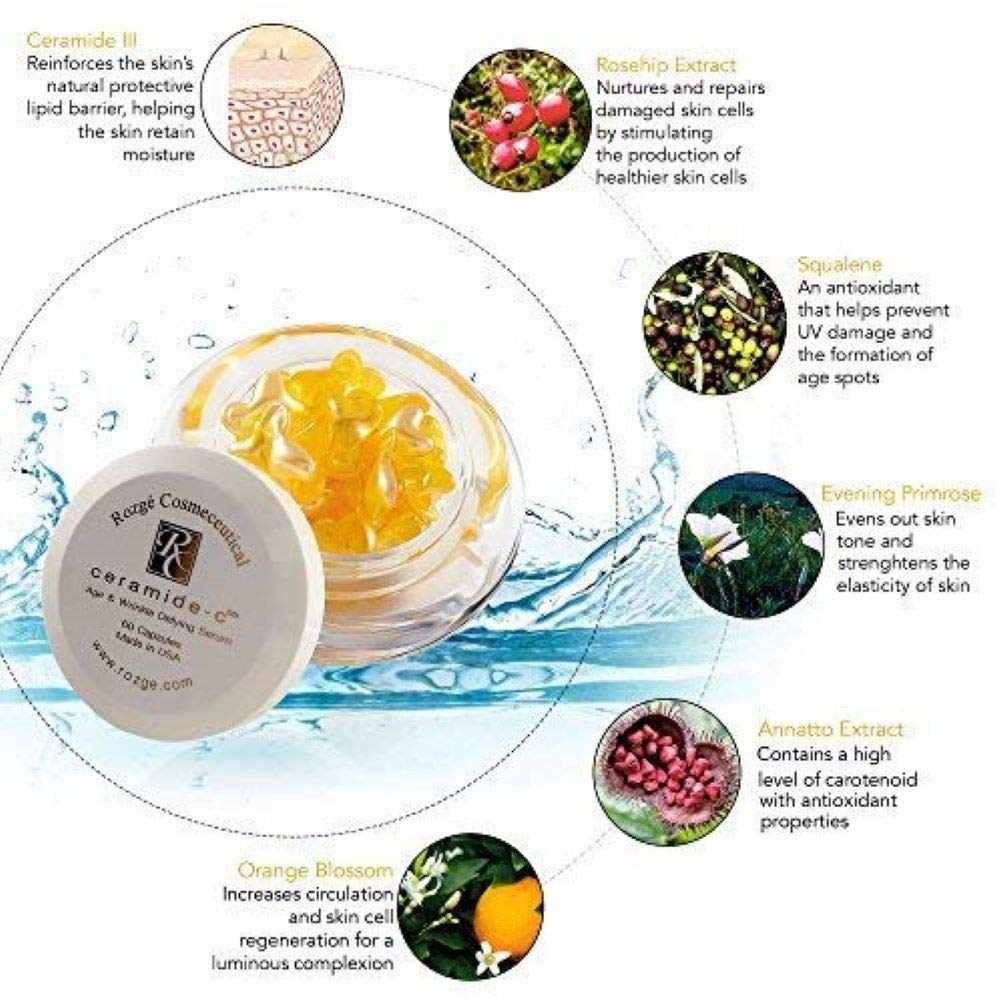 Rozgé Ceramide-C Serum packaging design conveys premium skin support