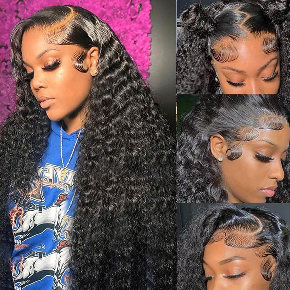 Rozilo Aomllute 30-inch deep wave wig with natural-looking hairline and fullness.