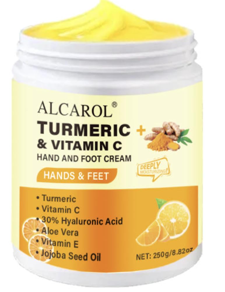 ROZINO Alcarol turmeric cream jar front view for deep moisturization