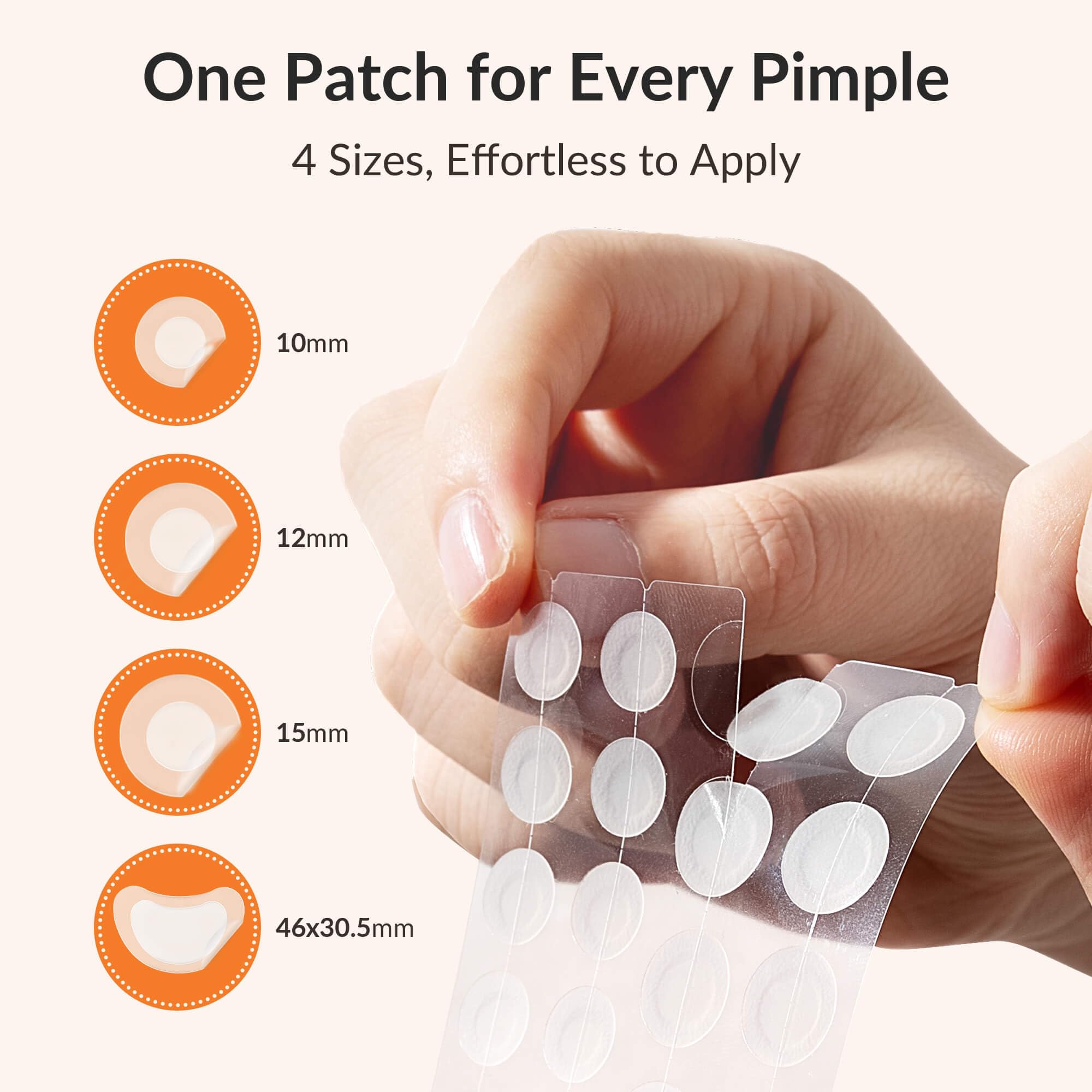 RPE Life original 12mm patch covers small spots with secure adhesion.