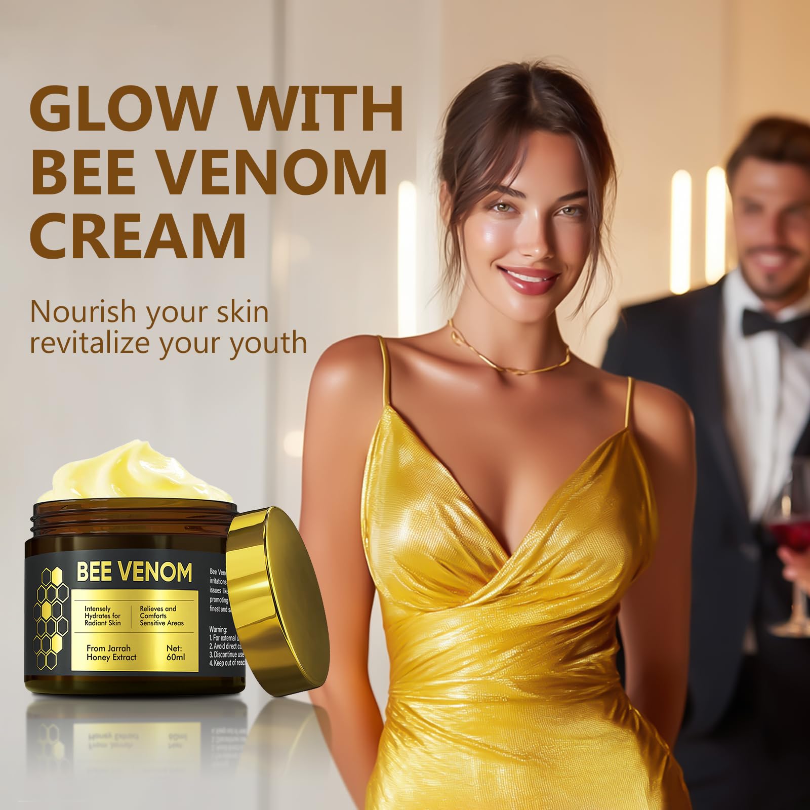 RQUXMT royal jelly jar highlights nutrient rich formula for revitalized skin