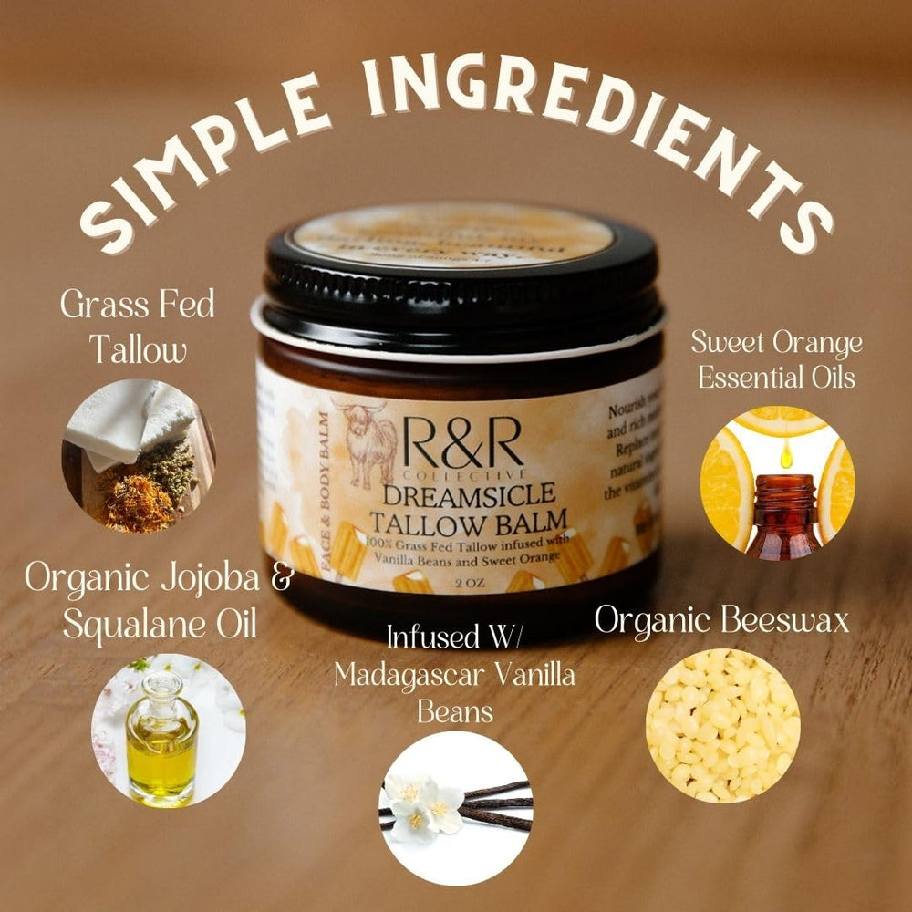 Hands applying Dreamsicle balm to a dry patch