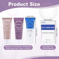 RSQAZQ 2-in-1 shampoo and conditioner 1oz bottle for compact travel