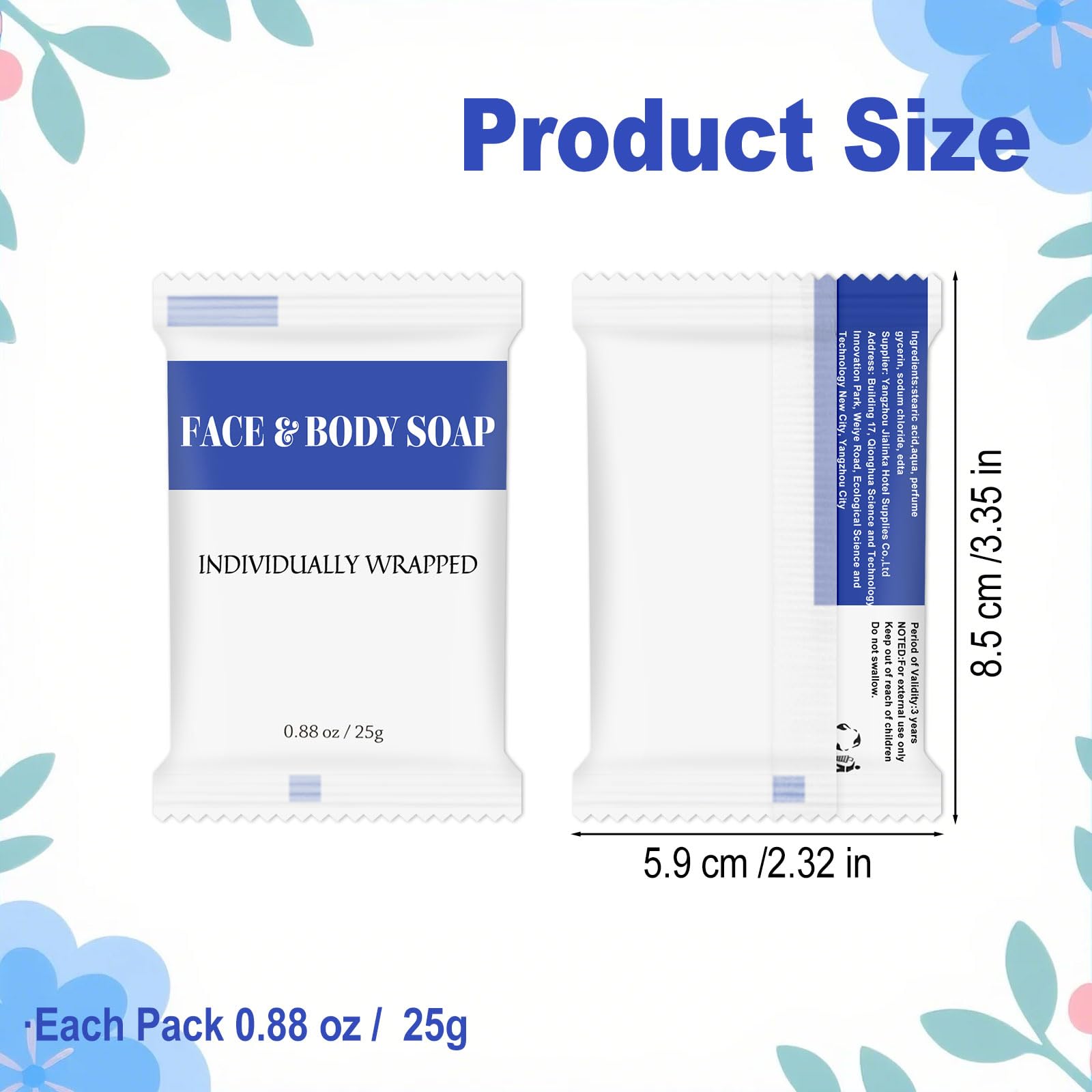 RSQAZQ individually wrapped soap bars ensure cleanliness during travel and daily routines.