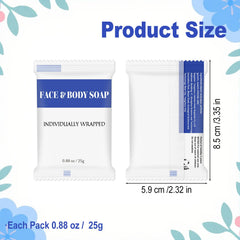 RSQAZQ individually wrapped soap bars ensure cleanliness during travel and daily routines.