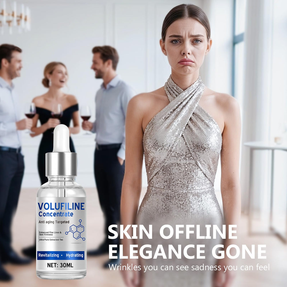 RSQQAV Volufiline Serum applied to cheek for smoother look