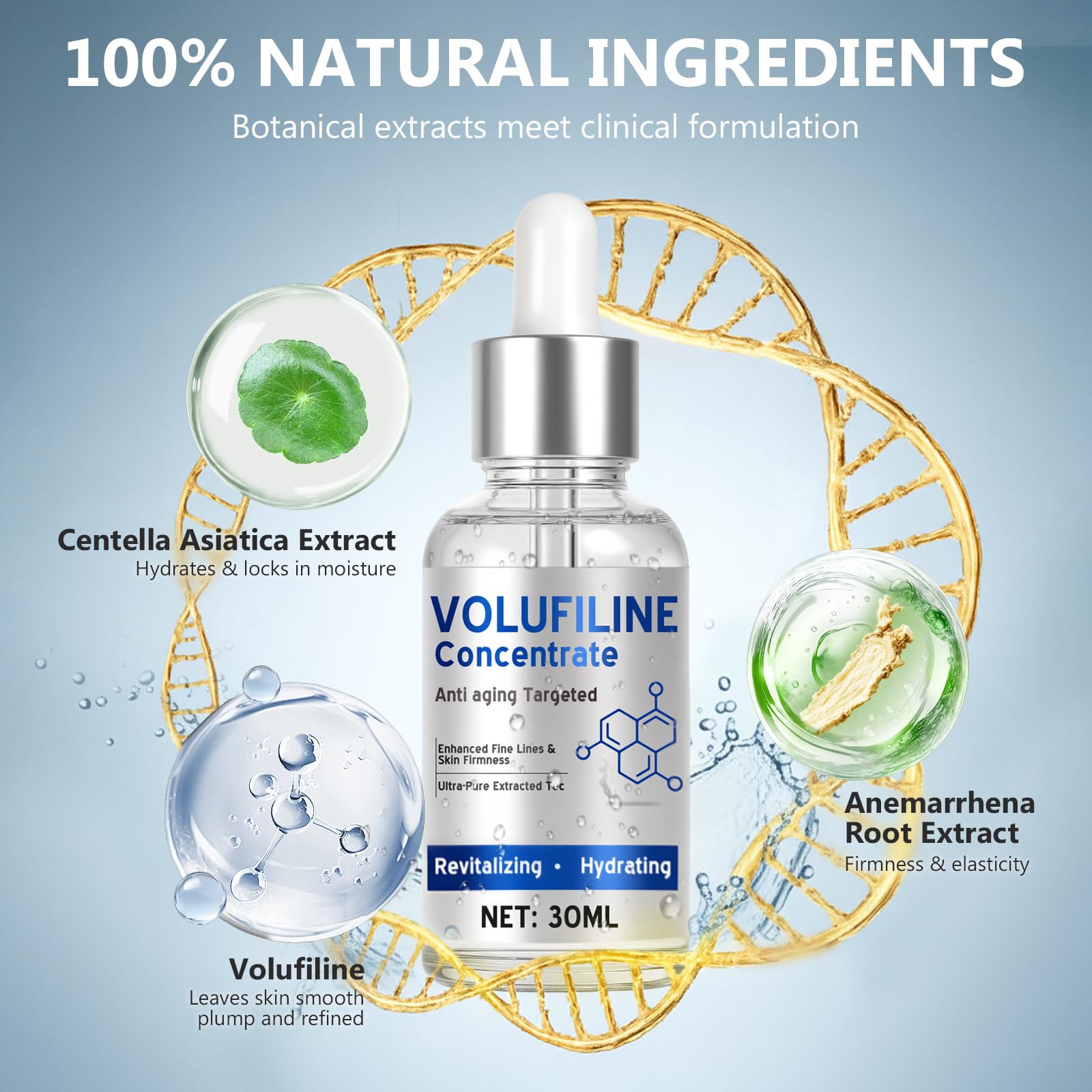 RSQQAV Volufiline Serum box and bottle on display