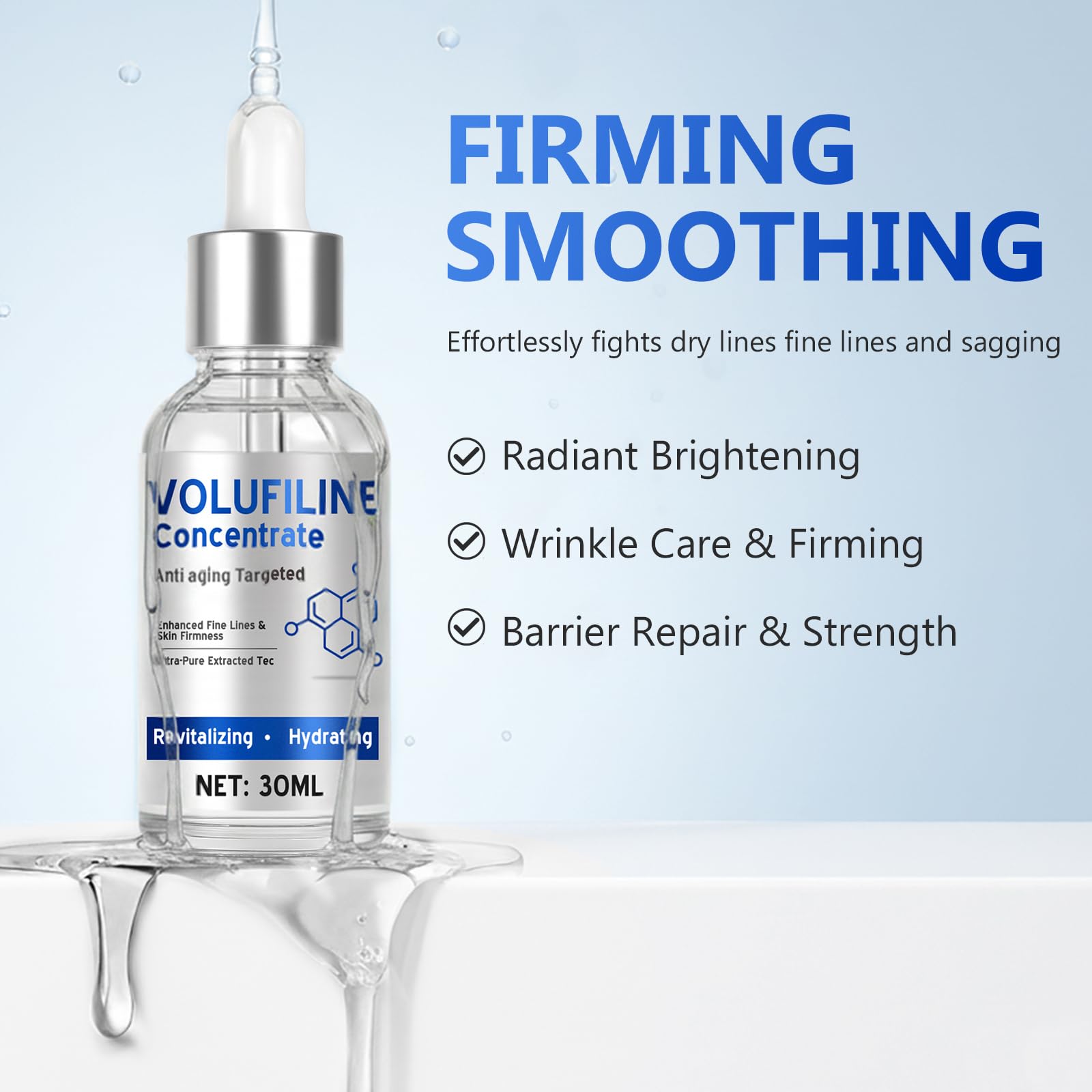 RSQQAV Volufiline Serum under makeup for natural glow