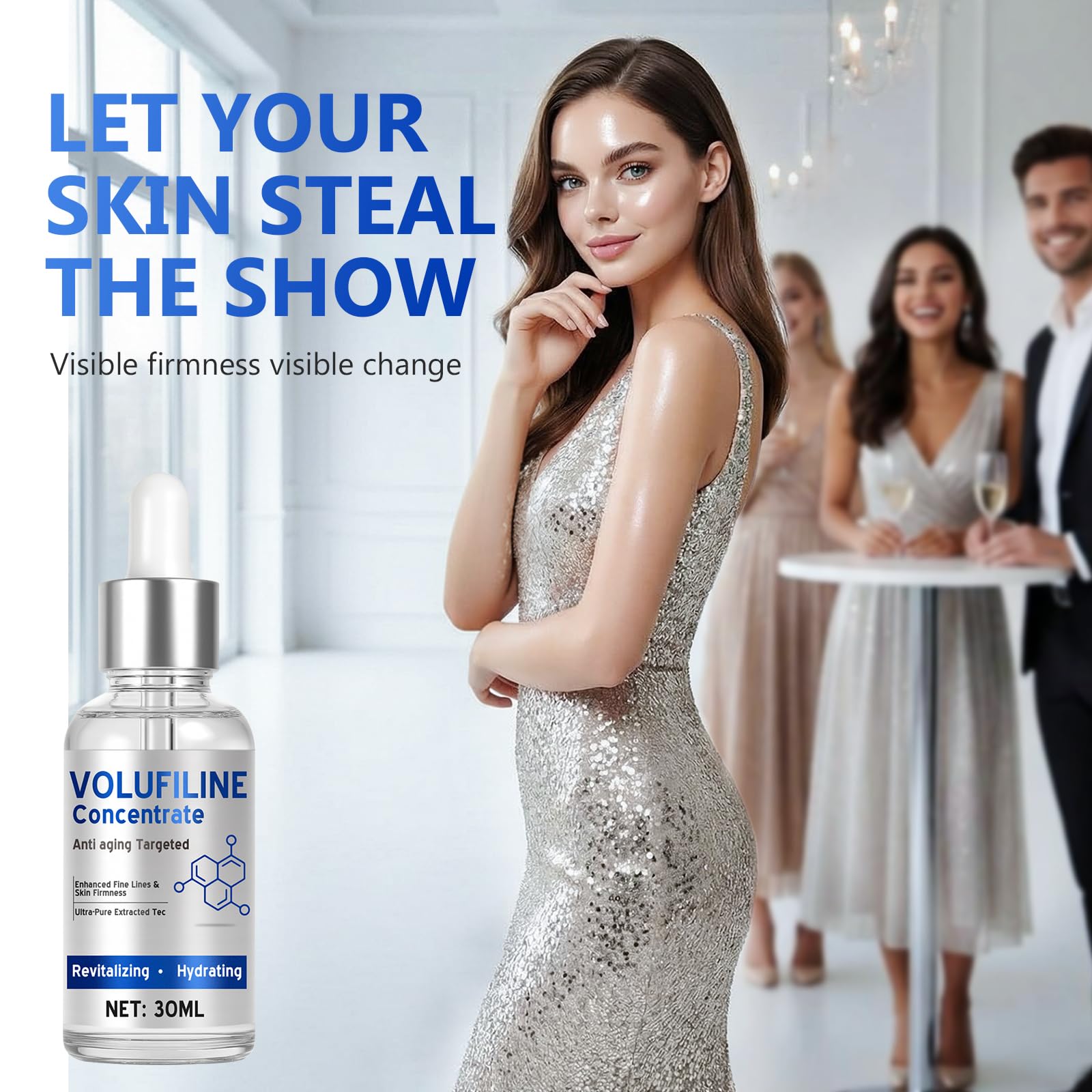 RSQQAV Volufiline Serum with moisturizer for layered hydration