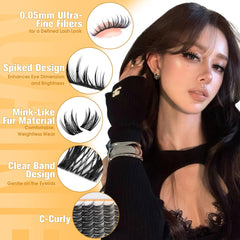 Ruairie 3D Fairy Lash Extensions add depth with soft curvature.