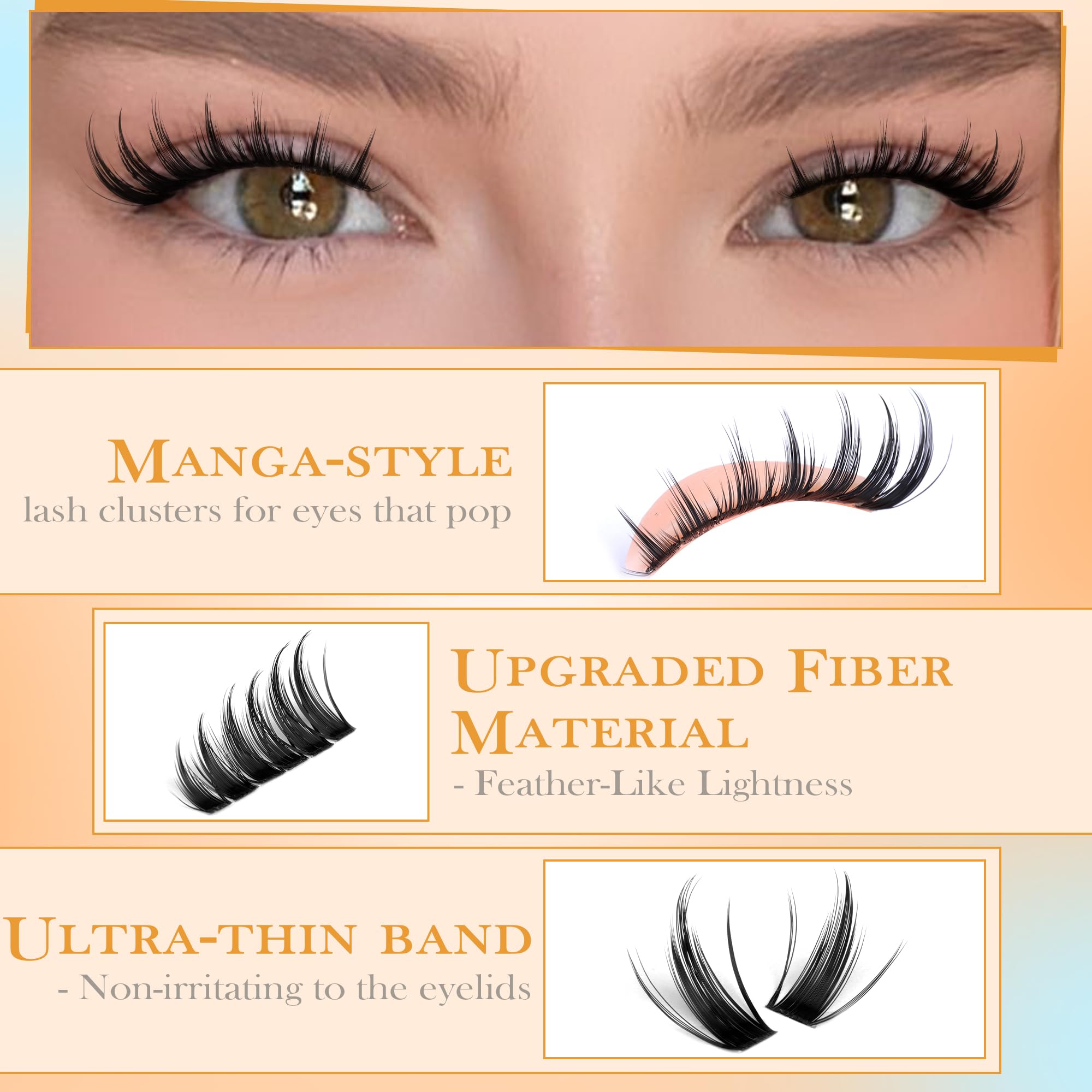 Ruairie curved lashes fit natural lash line for lasting lift.