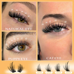 Ruairie DIY lash extensions set with 120pcs for versatile styling.