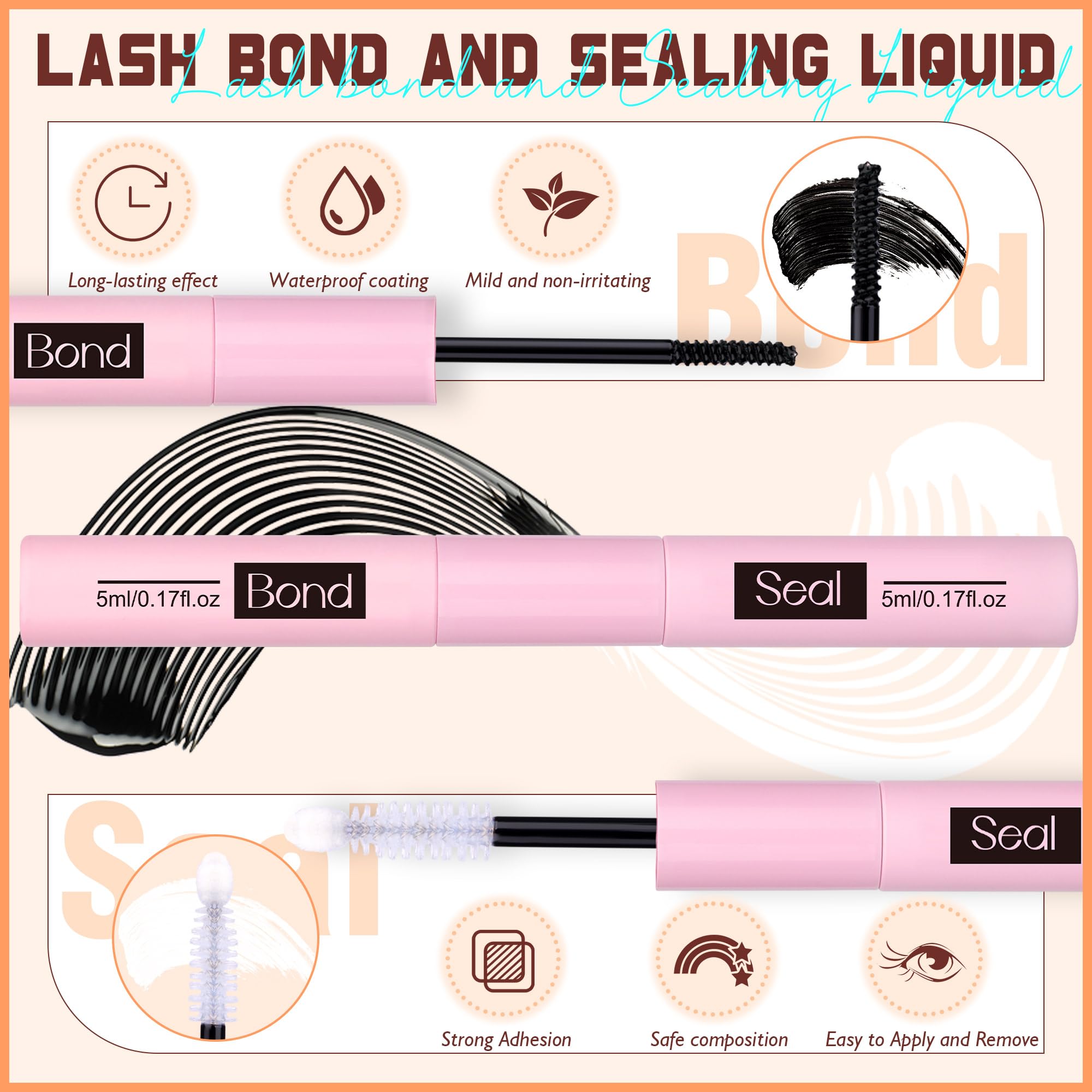 Ruairie lash bond, seal and tweezers included for quick, beginner-friendly setup.