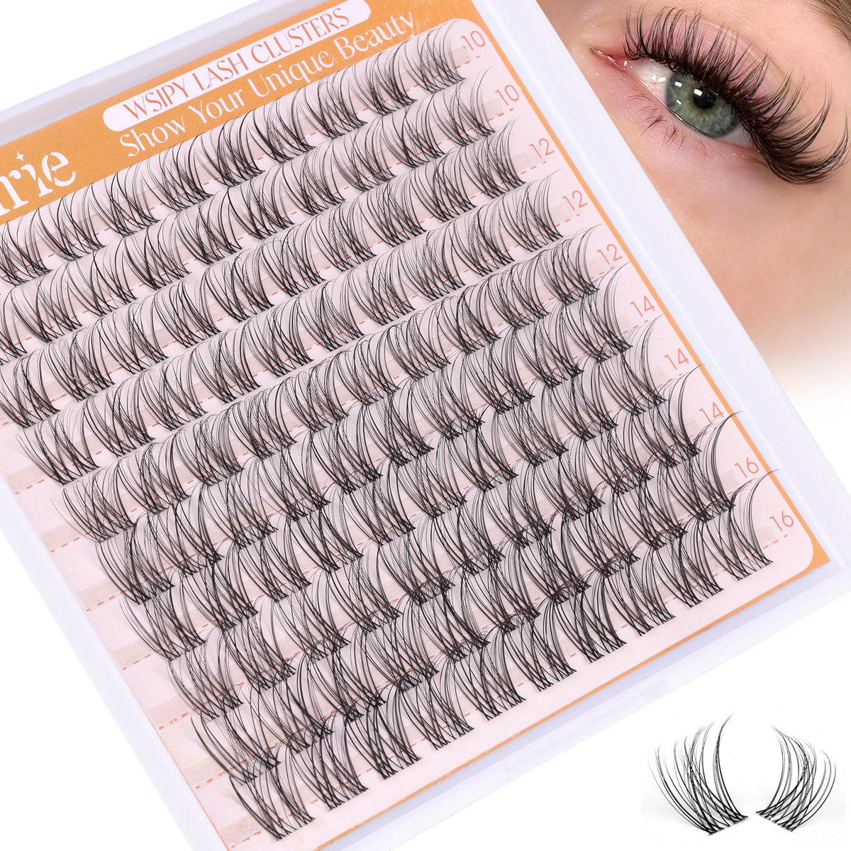 Ruairie lash clusters natural look close-up for everyday wear and seamless blending