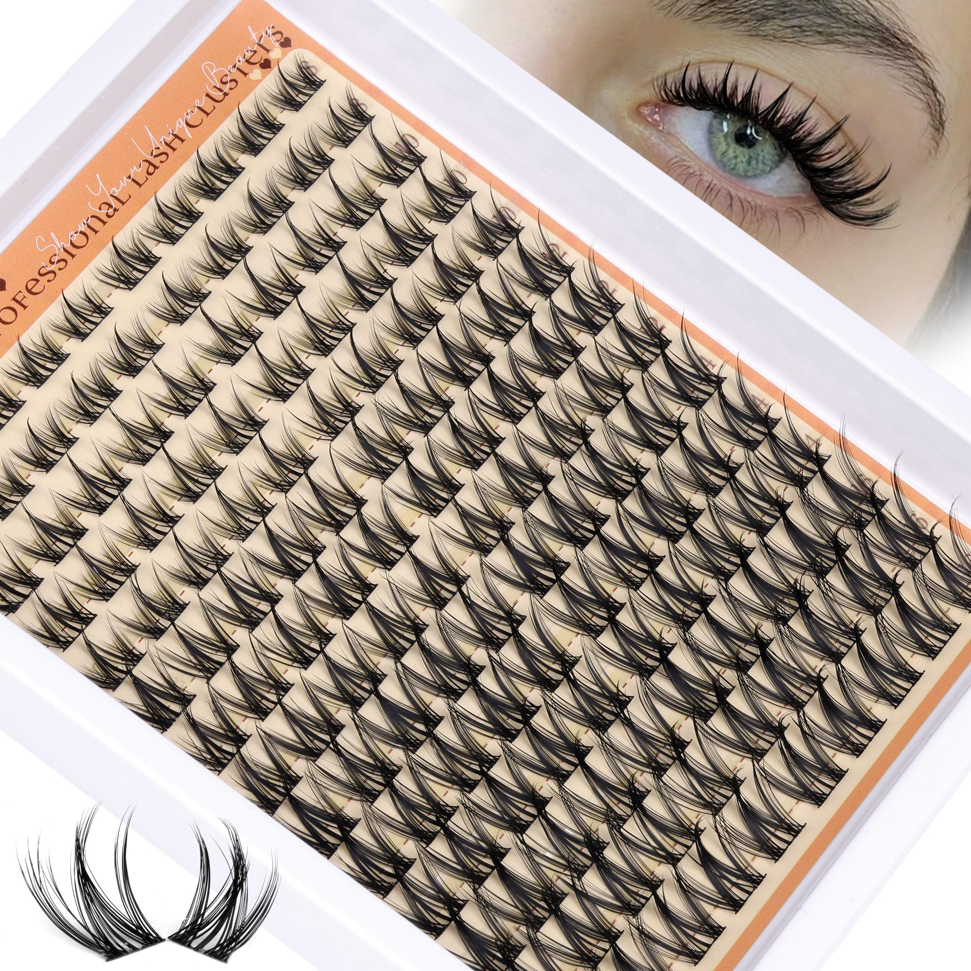 Ruairie Manga Lash Clusters close up showing spiky design for brighter eyes