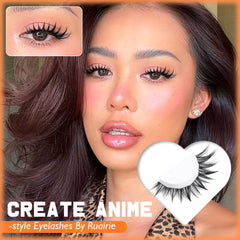 Ruairie natural curved lashes 3D look blending with real lashes
