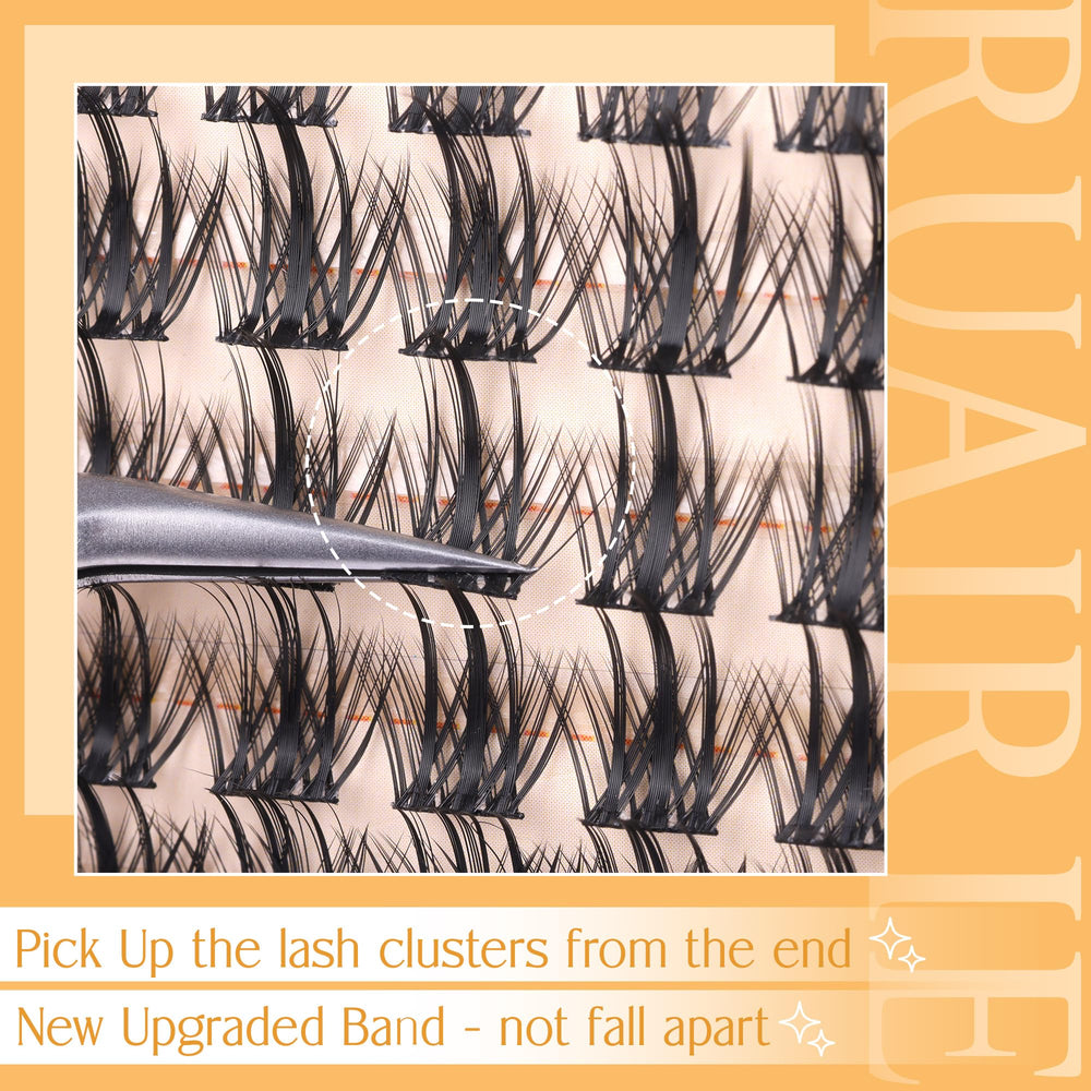Ruairie thin-band lash clusters designed for comfortable wear.