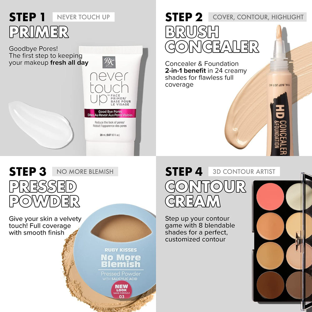 Ruby Kisses 3D Contour Artist Set travel-friendly packaging for on-the-go touch-ups.