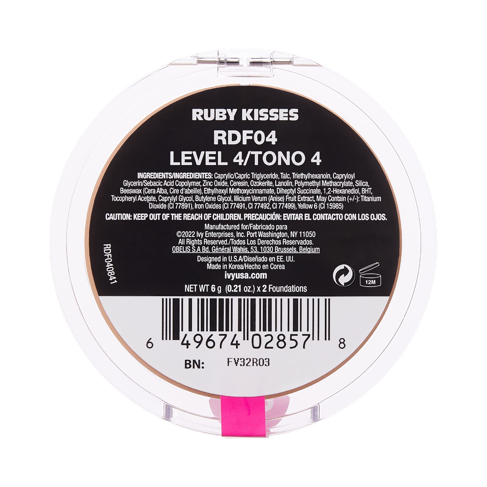 Ruby Kisses 3D Face Creator all-day completion demonstrates versatility across foundation, contour, and concealer.