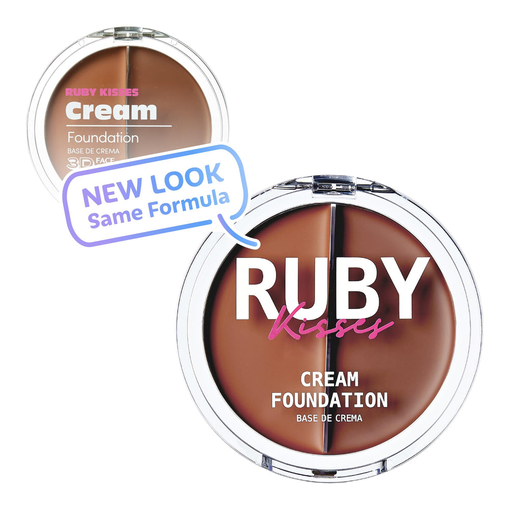 Ruby Kisses 3D Face Creator compact-pan showcases versatile foundation and contour options.