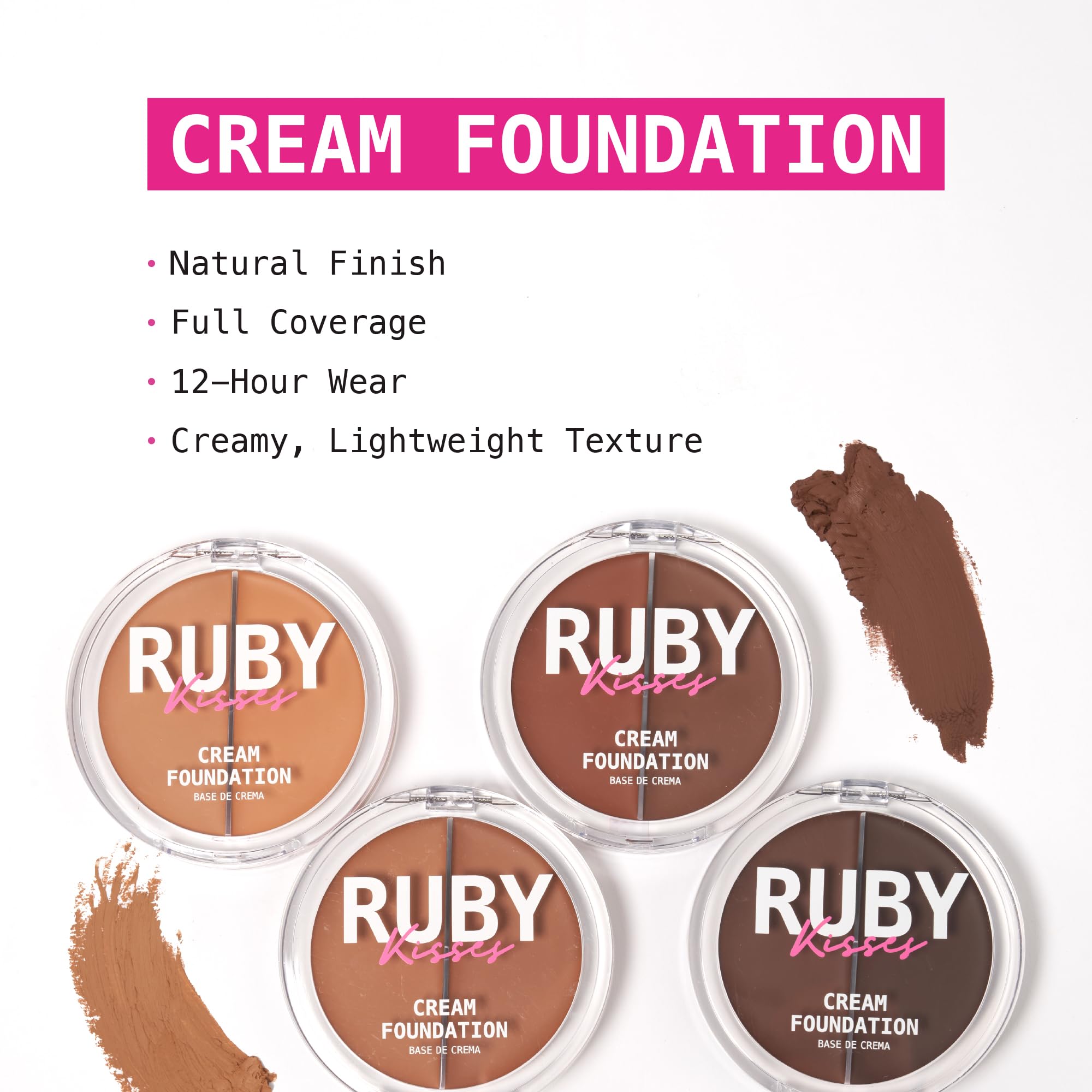Ruby Kisses 3D Face Creator concealer swirl demonstrates easy blending for blemish concealment.