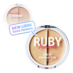 Ruby Kisses 3D Face Creator swatch demonstrates blendable cream for seamless coverage.