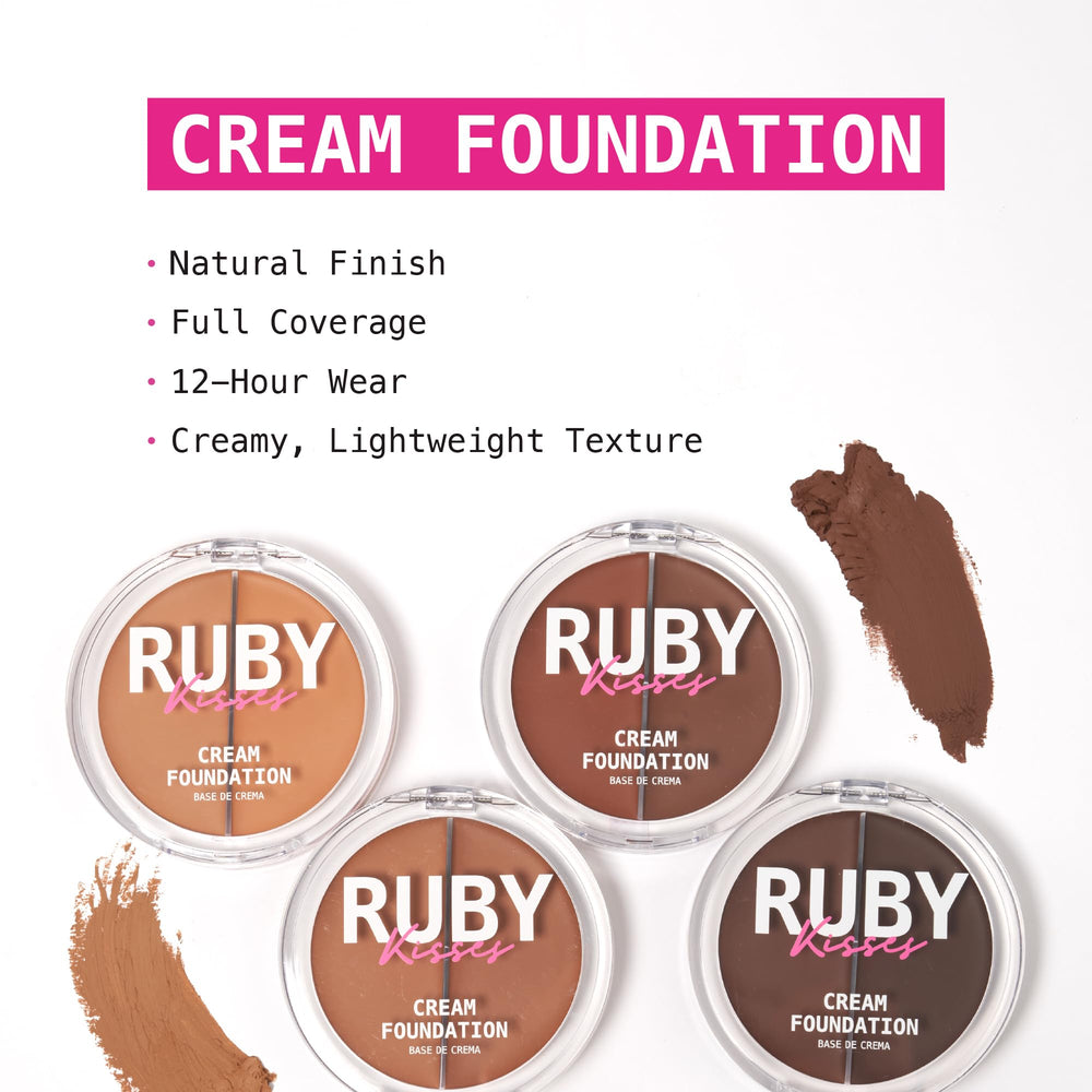 Ruby Kisses 3D Face Creator swatches reveal shade range.