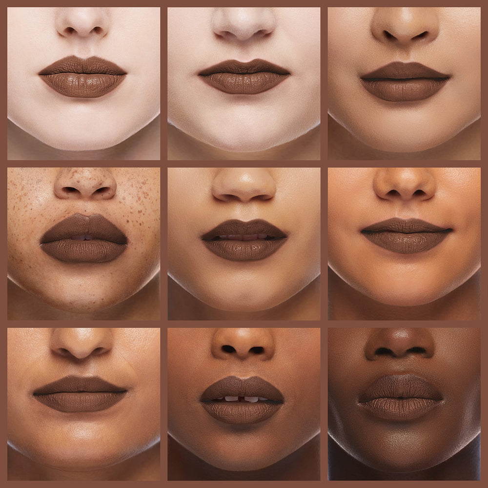 Ruby Kisses Auto Lip Liner Expresso creamy texture glides on for comfortable definition.