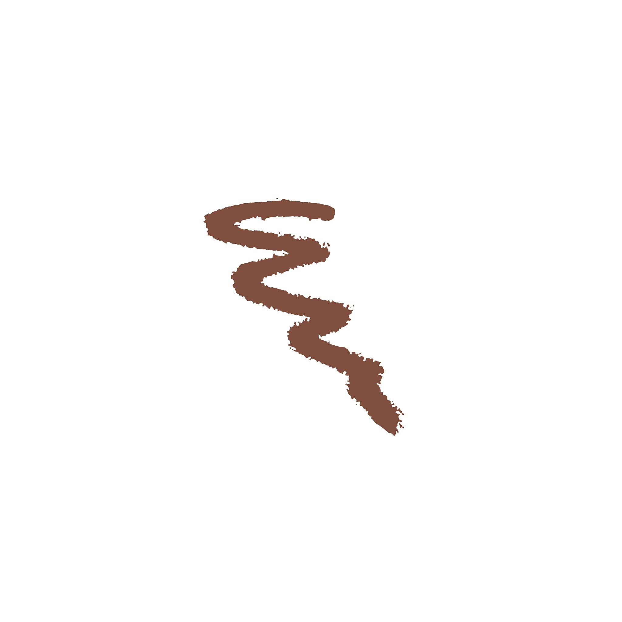 Ruby Kisses Auto Lip Liner Expresso swatch shows rich color and even payoff.
