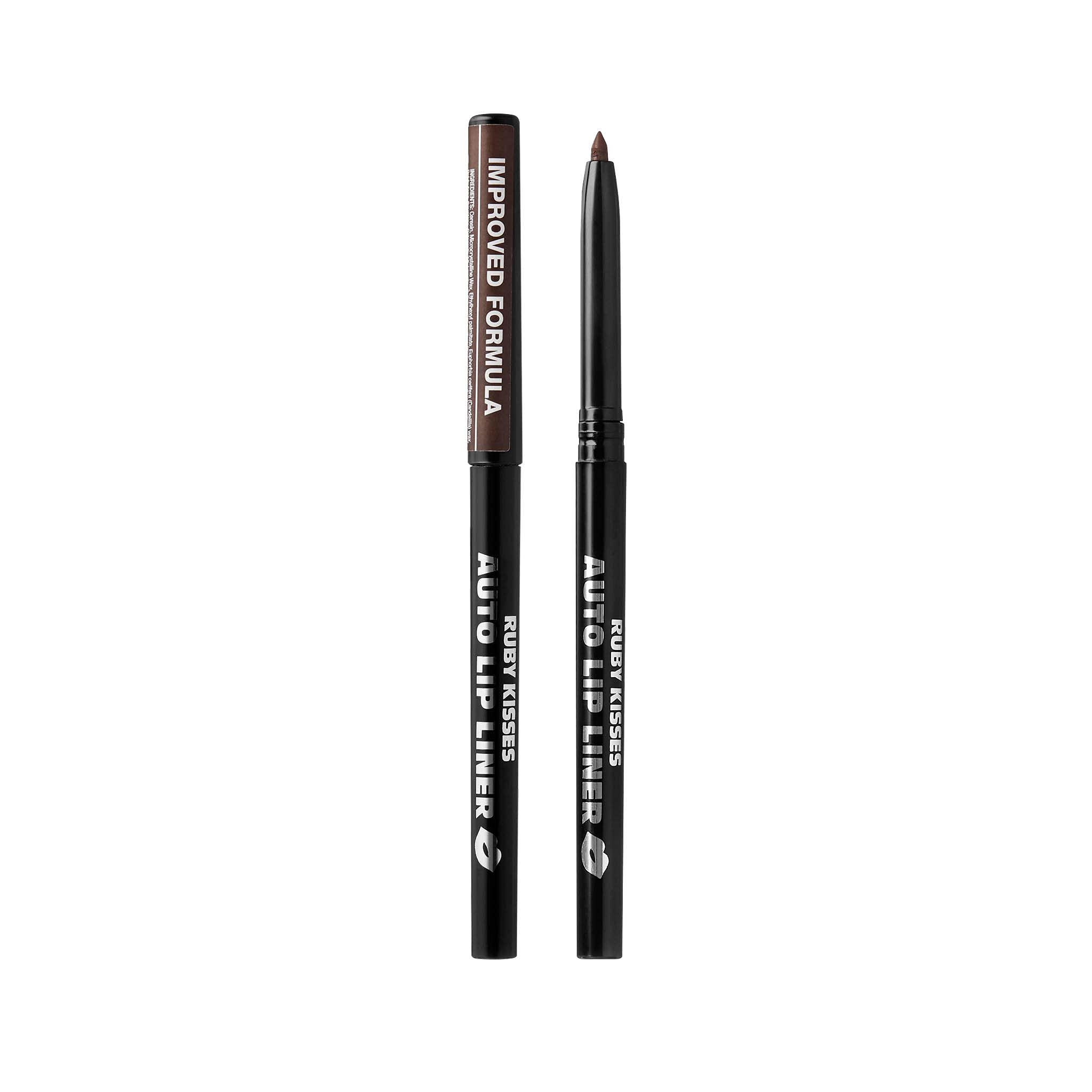Twist-up mechanism of Ruby Kisses lip liner for easy, no-sharpener use.