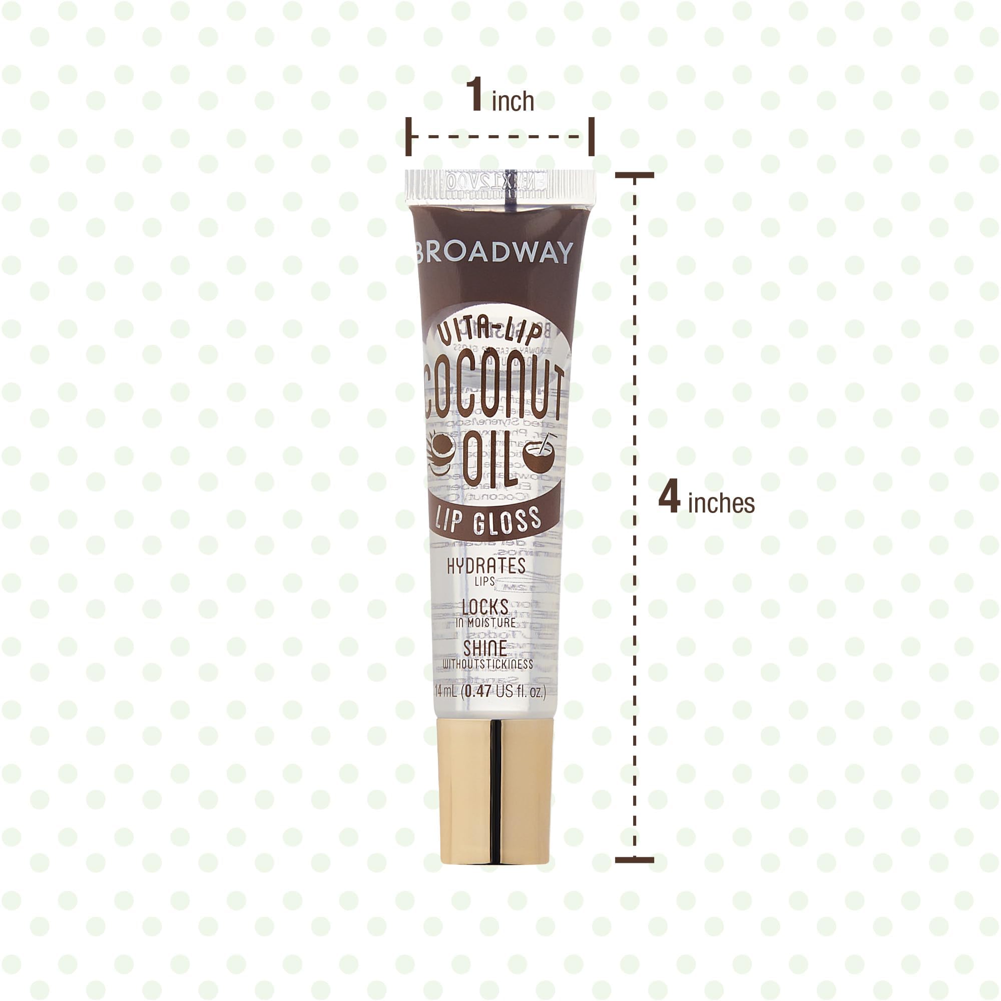 Clear gloss tube from Ruby Kisses Broadway Vita-Lip for comfortable wear.