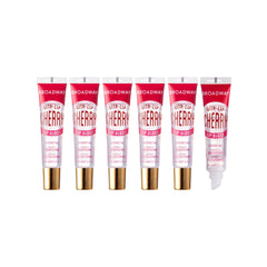 Ruby Kisses Broadway Vita-Lip Cherry gloss bottle showcases rich shine and hydration.