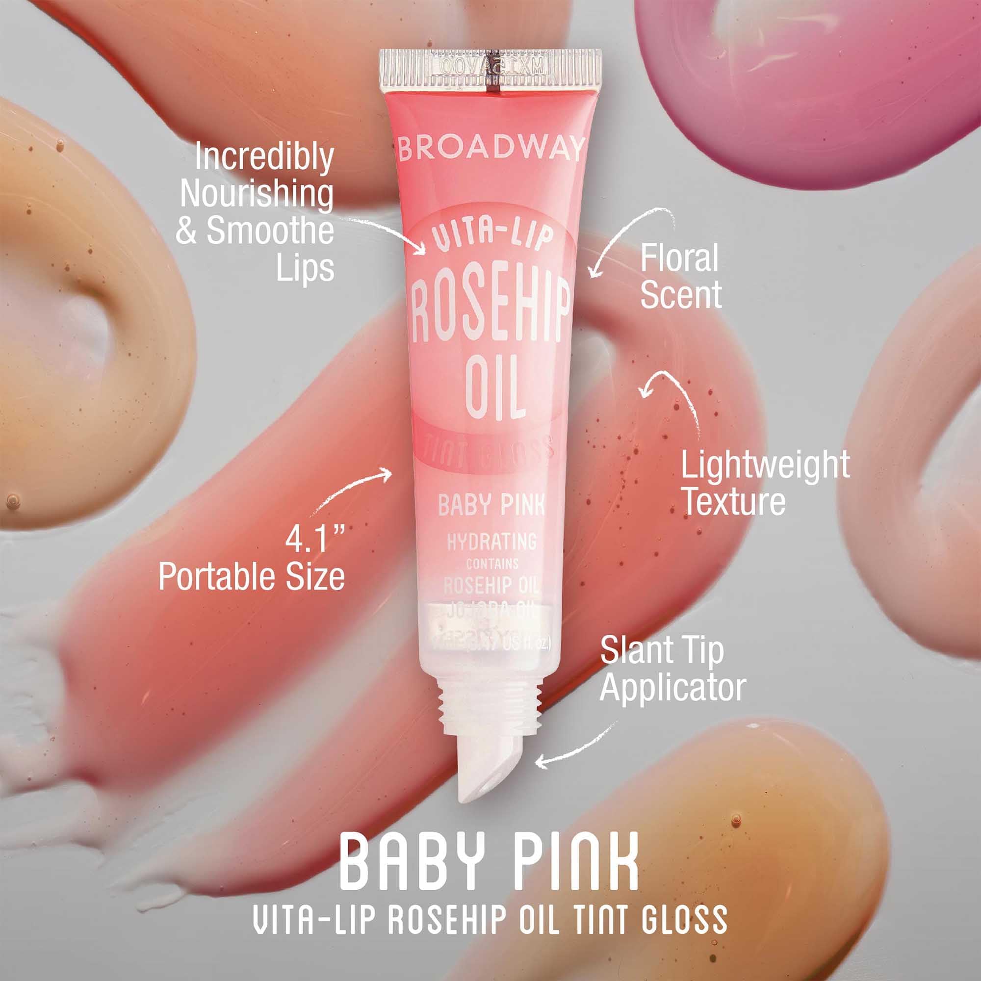Ruby Kisses Broadway Vita-Lip Clear gloss tube emphasizes versatile shine