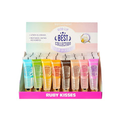 Ruby Kisses Broadway Vita-Lip Gloss close-up lips with high-shine hydration